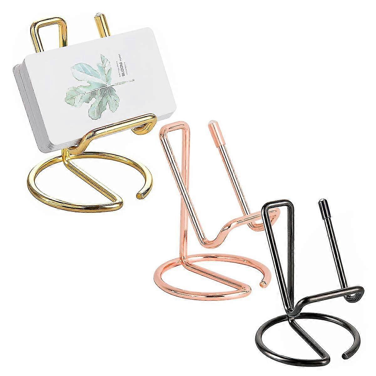 حامل بطاقة عمل 3 قطع لحامل عرض بطاقة عمل معدنية للمكتب حامل حامل بطاقة سطح المكتب لللوازم المكتبية