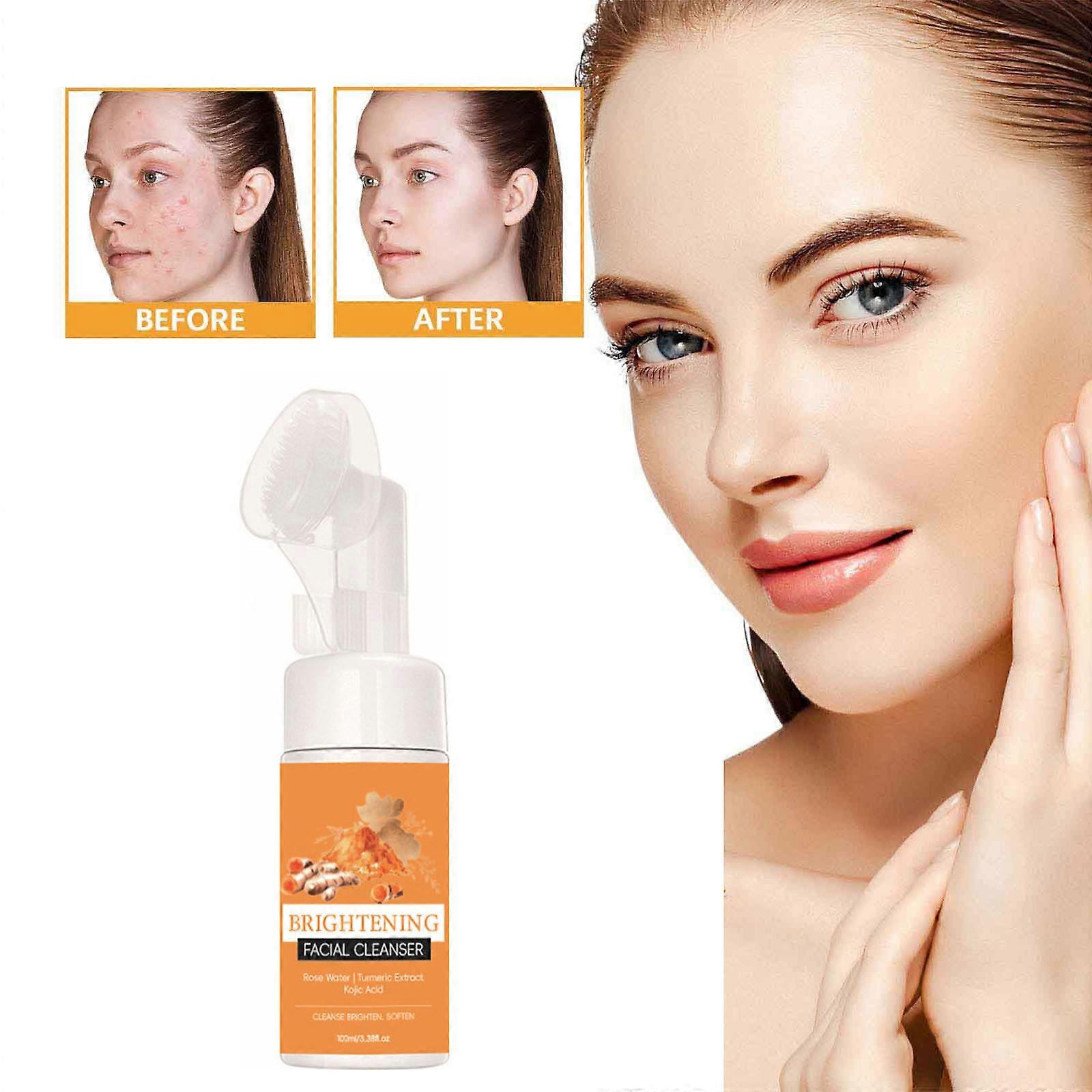 Nettoyant au curcuma Nettoyant hydratant pour le visage Nettoyer les pores rétrécir Rafraîchir Éclaircir les taches Uniformiser le teint Réduire les imperfections Rendre la peau plus lumineuse 1