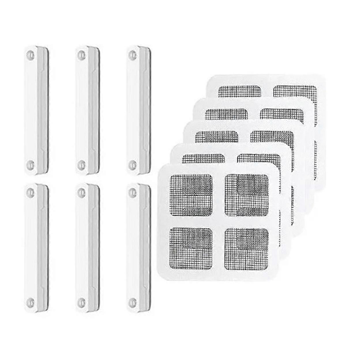 11PCS White Window Screening Europe No Punching Magnetic Retainer Window Screen Buckle Magnetic Scr