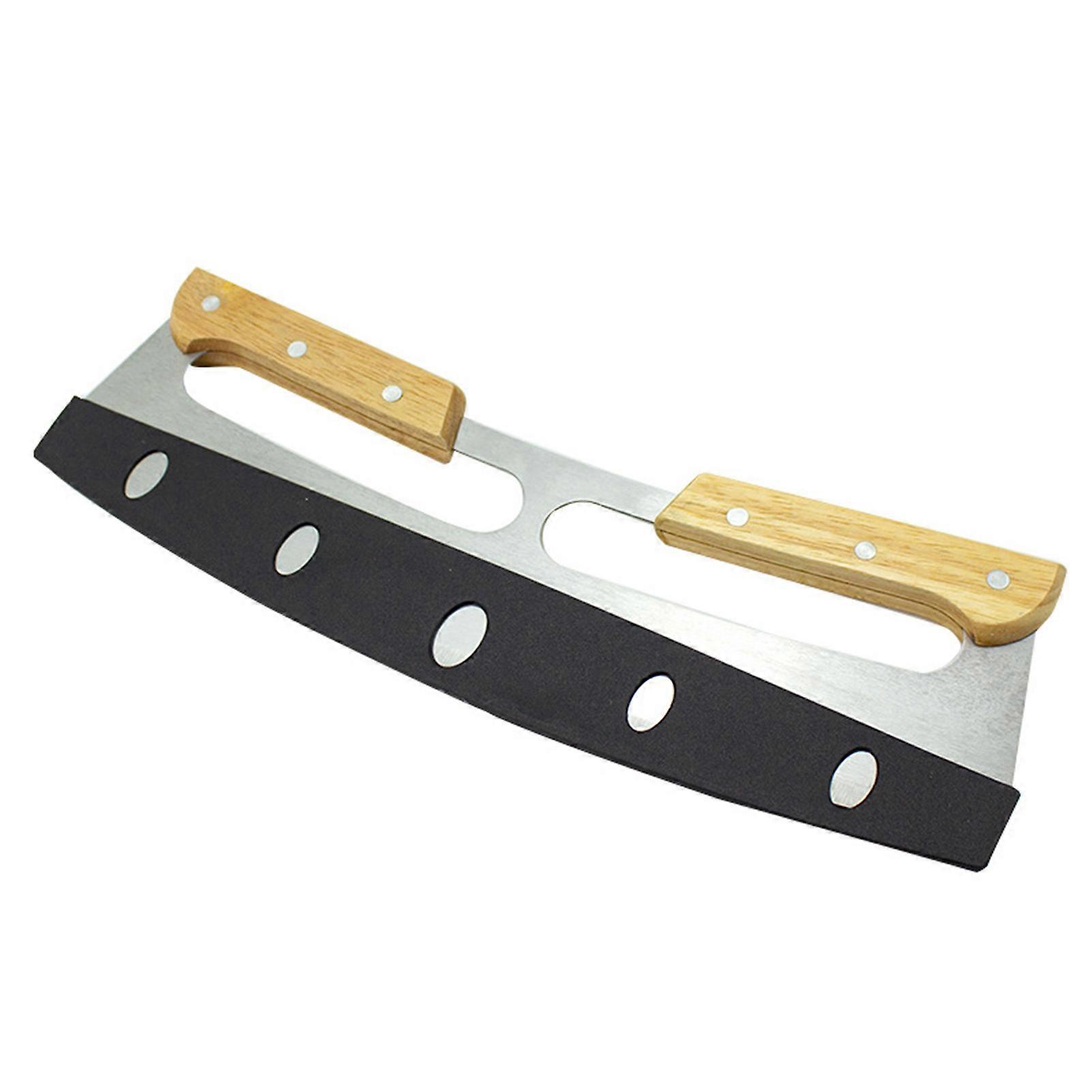 Chef Pizza Cutter Rocker Sharp Stainless Steel Pizza Slicer and Scraper Kitchen Tool for Pizza Dough Pies