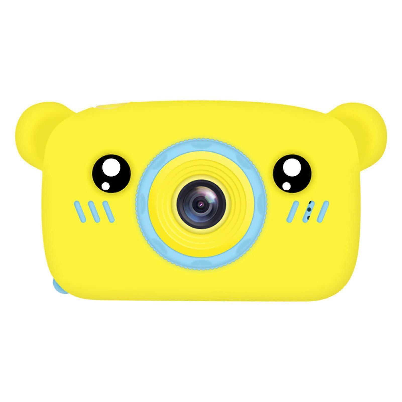 1200w 1080p Fhd Digital Video Camera With Funny Filters Multifunctional Portable Camcorder Cute Bear Soft Silicone Cover Blue