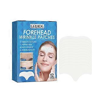 Facial Mask Forehead Wrinkle Patche12-Pack Forehead Wrinkle Facial Patch, Wrinkle Patch With Hydrolyzed, Natural Ingredients, Smooths Fine Lines & Wri