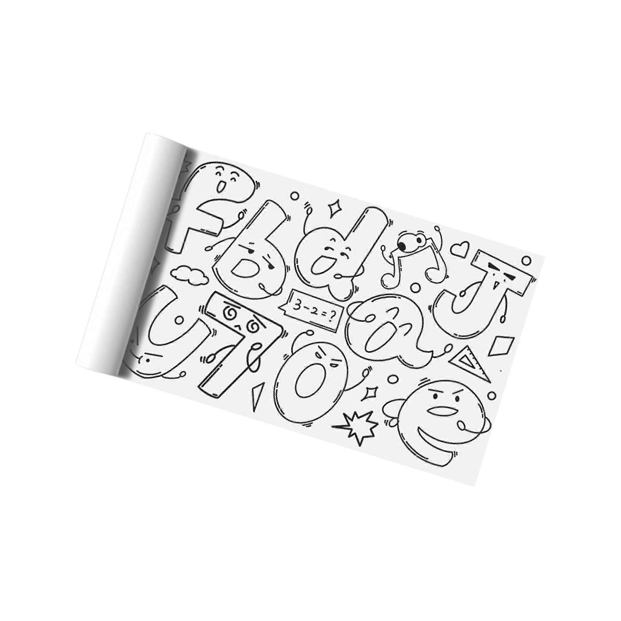 Large Coloring Paper Roll With Tear Off Line Colorable For Birthday