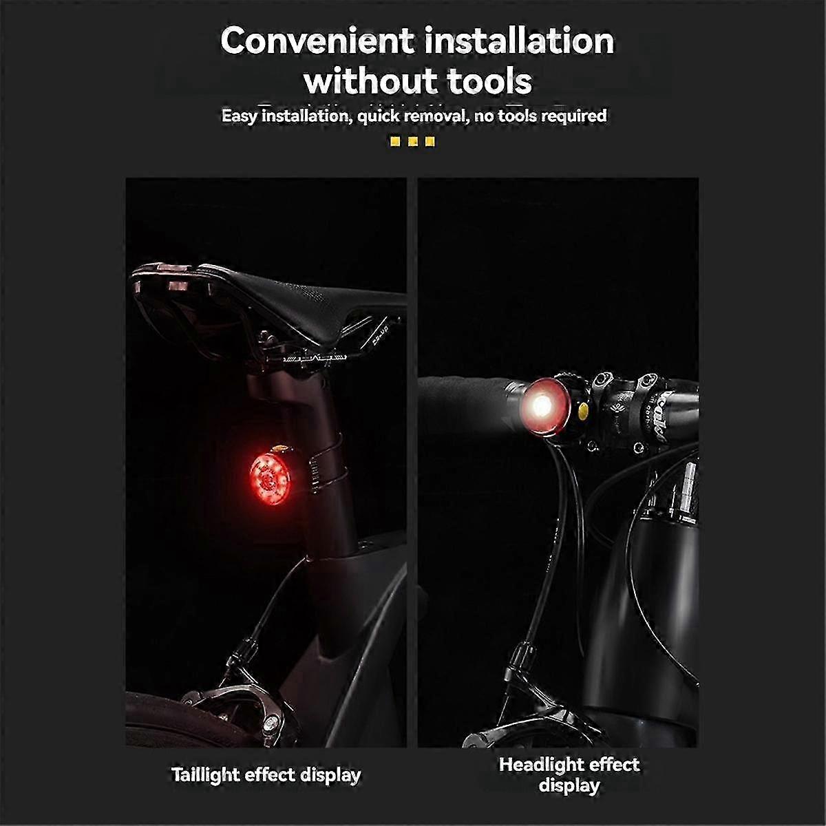 Bicycle Smart Brake Rear Light LED Bicycle Taillight USB Rechargable Cycling Equipment