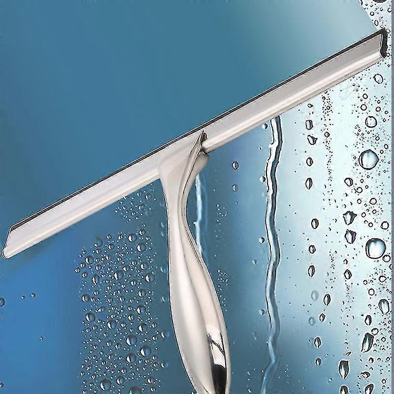 All-purpose Shower Squeegee For Shower Doors, Bathroom, Window And Car Glass - Stainless Steelscraper With Suction Cup Hook