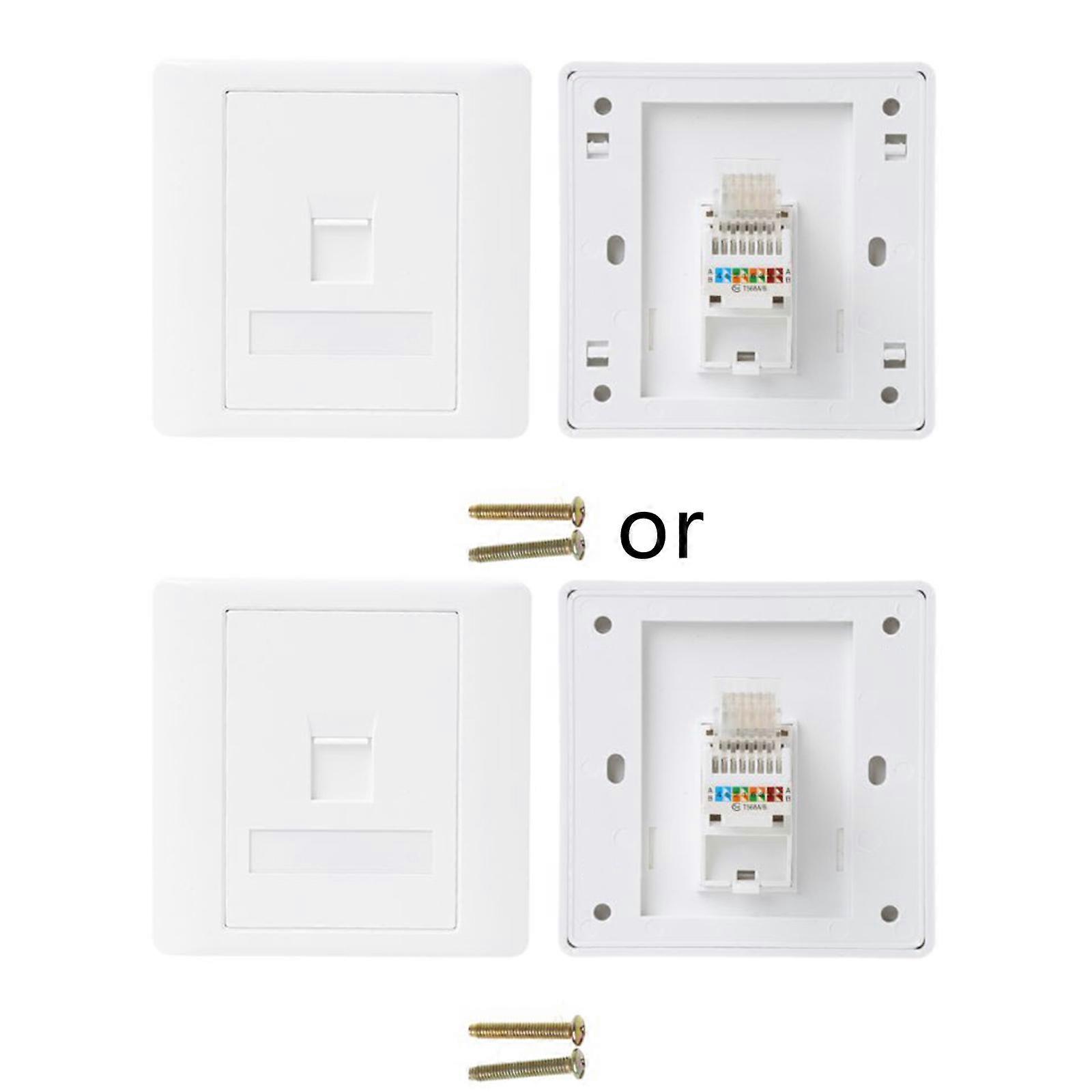 86 Type Computer Socket Panel CAT5E Network Module RJ45 Cable Interface Outlet