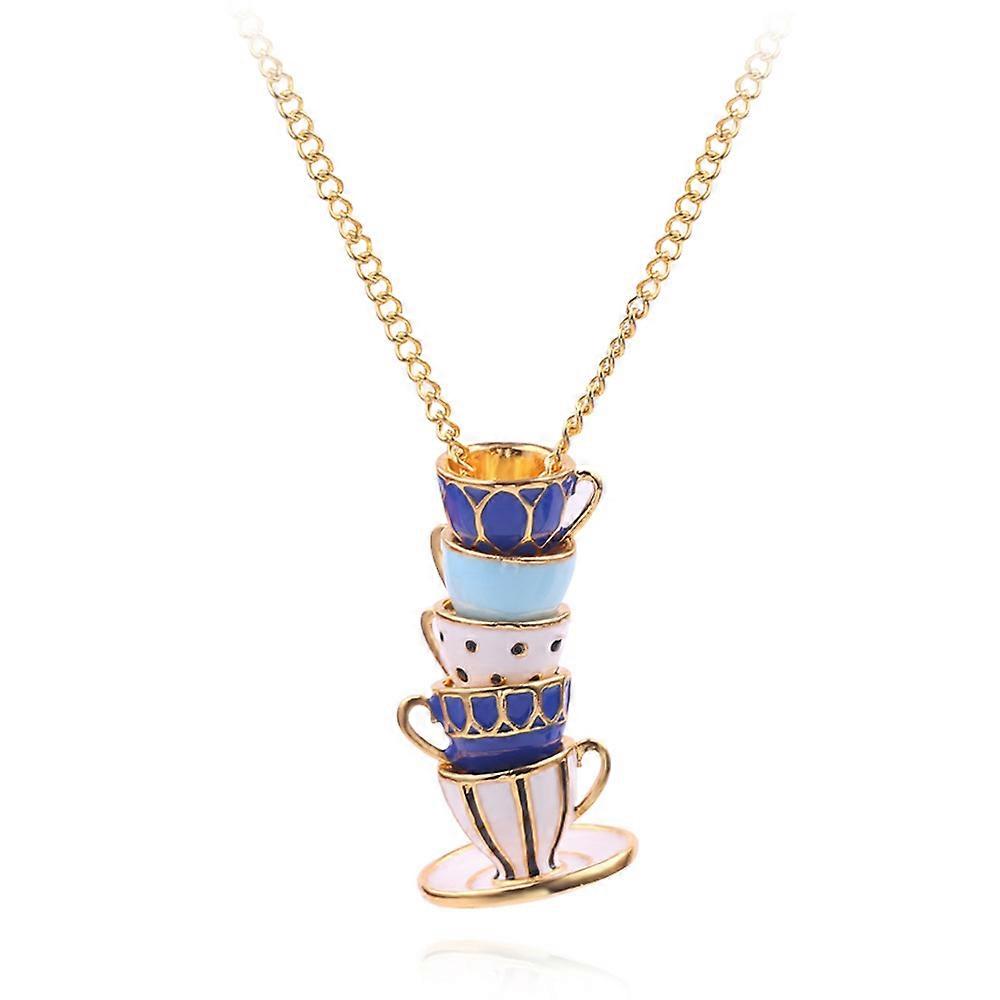 3D Teacup Coffee Cup Necklace    Elegant