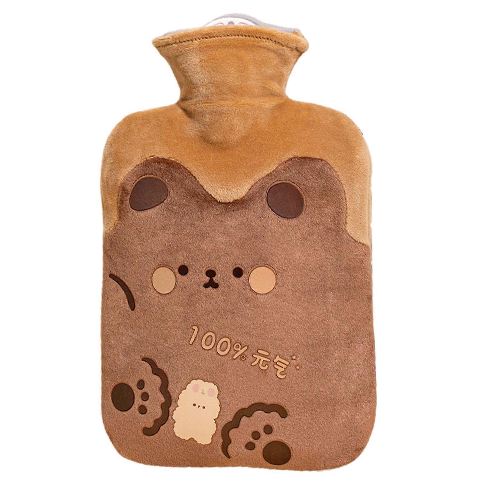 500/1000ML Hot Water Bag Cute Anti-explosion Heating Mini Girls Plush Shoulder Hand Warmer Heat Pack for Home KAESI