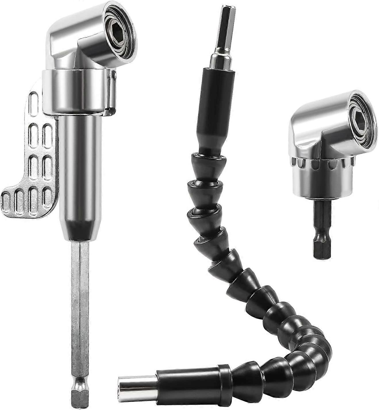 3pcs 105Angle Screwdriver Adapter and 280mm Bits w/1/4"Drill