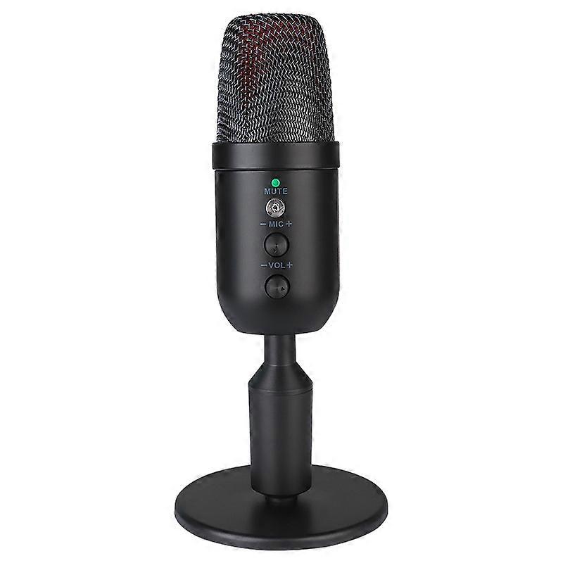 USB Streaming Condenser Microphone Black 1 pc Supercardioid pattern compact, tiltable stand