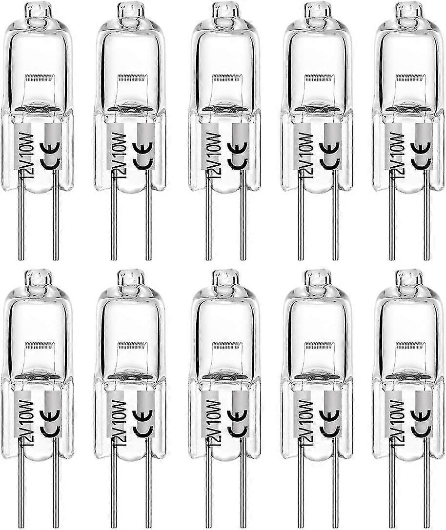 halogen bulbs g4 20w 12v t3 jc type 2 pin base replacement dimmable(10pack)[energy class c]