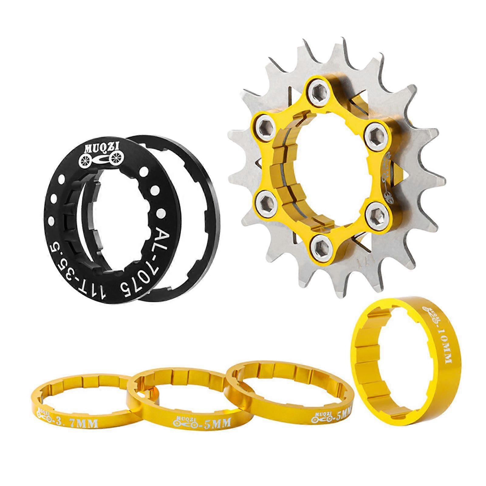 Single 1 Speed Cassette Cog Fixed Gear Conversion Set for 7-10s Hubs Red