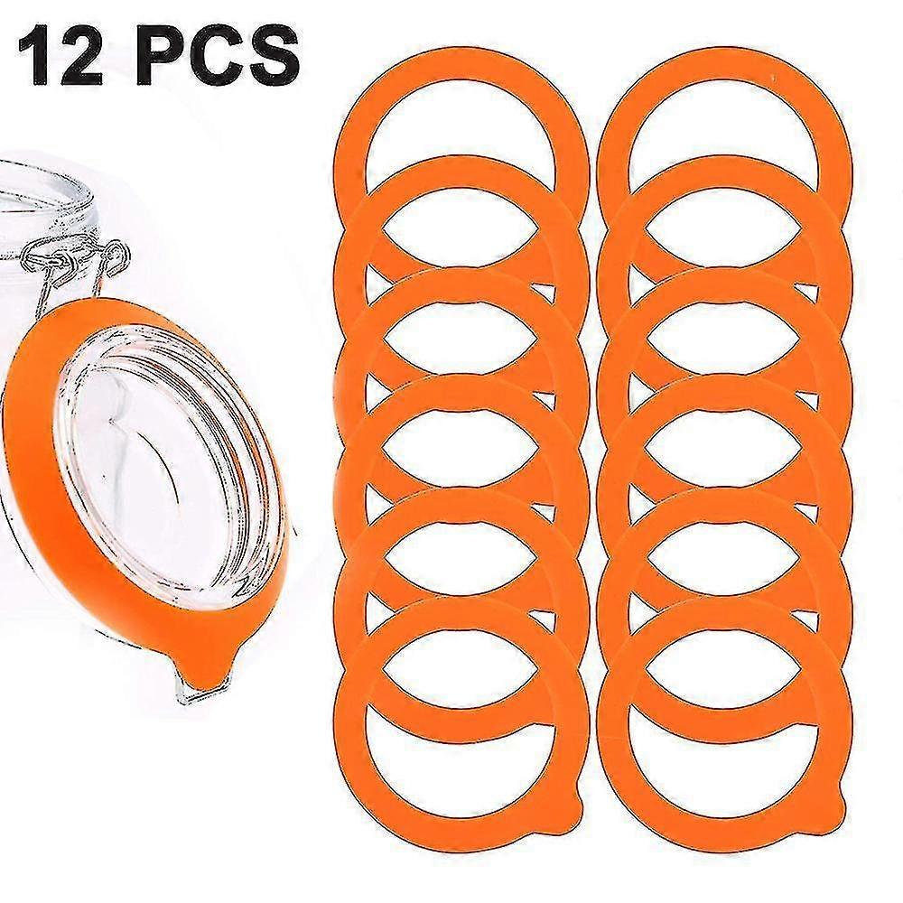 12 Pieces Silicone Jar Gaskets Replacement Silicone Seals