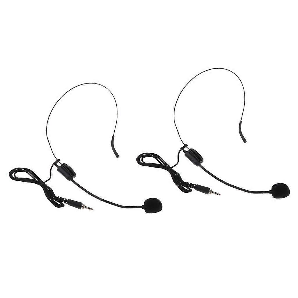 2 stuks microfoon headset 1/8 "(3,5 mm) voor stemversterker, luidsprekers
