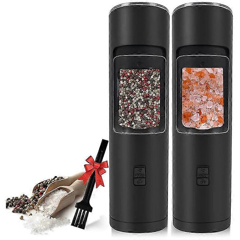 Electric Salt And Pepper Grinder Set, Automatic Salt Grinder Pepper With Switch Button, Gravity Sen