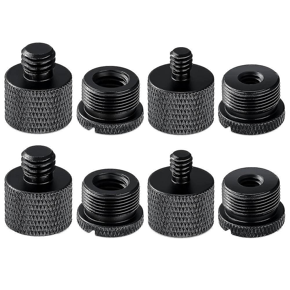 8 Adet Mikrofon Standı İplik Adaptör Seti, 5/8 Dişi - 3/8 Erkek ve 3/8 Dişi - 5/8 Erkek Vida Adaptörü T