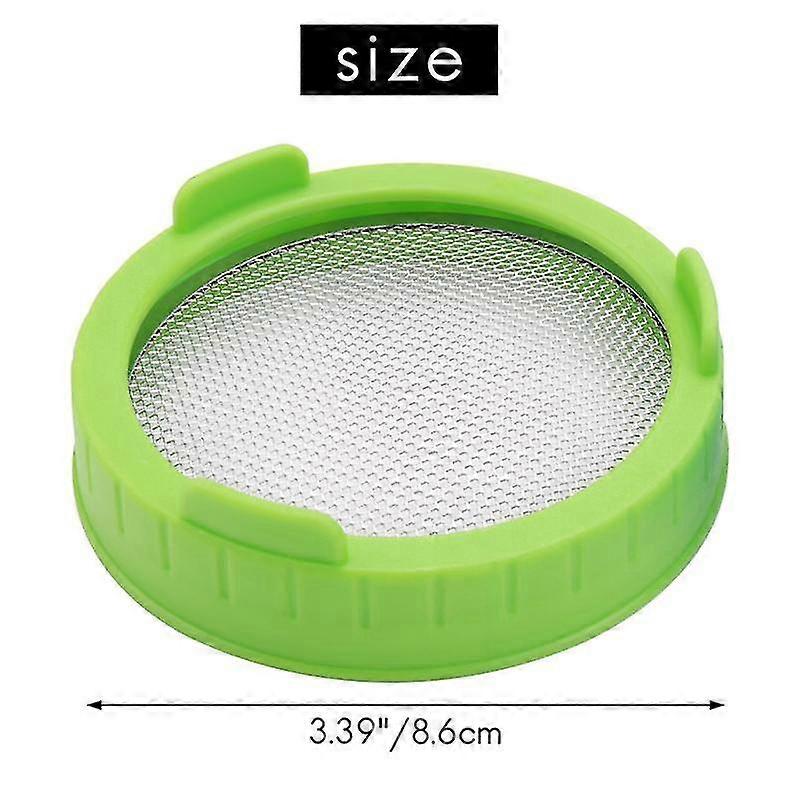 4 حزمة تنبت الأغطية ، أغطية تنبت البلاستيك مع شاشة الفولاذ المقاوم للصدأ لالجرار الفم واسعة ، تنبت