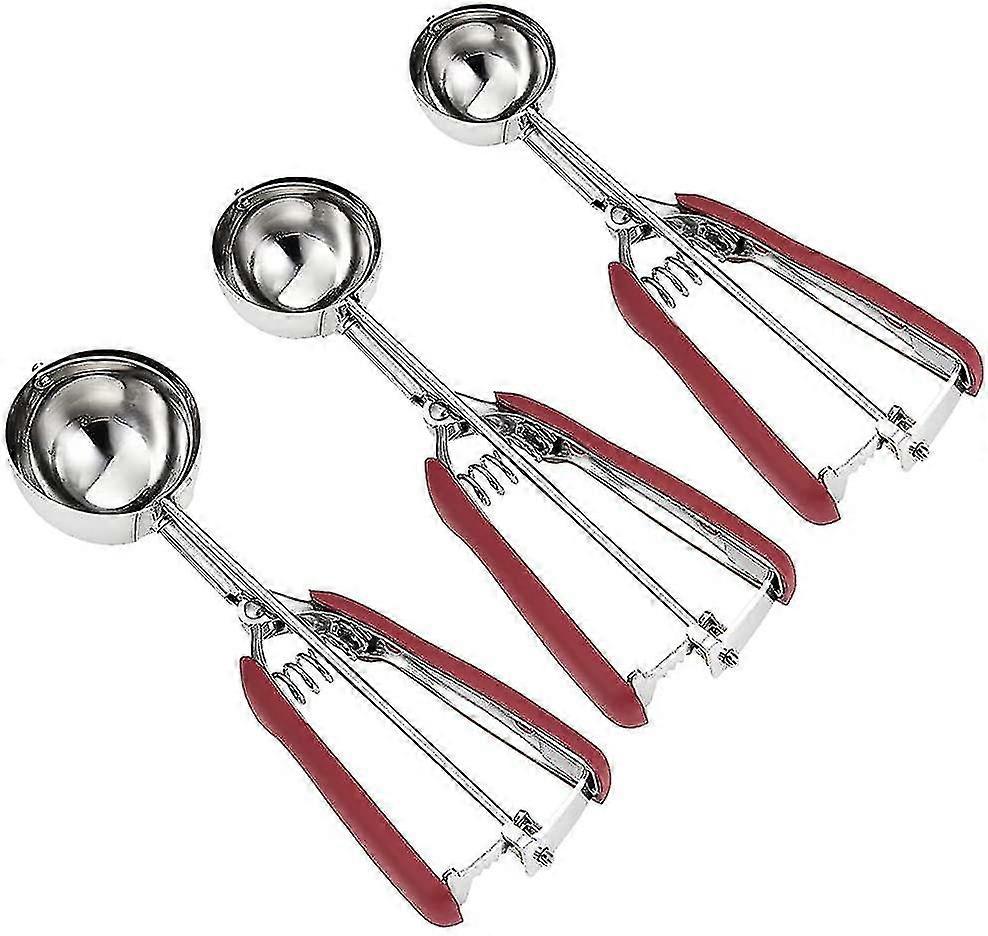 Cookie Ice Cream Scoop Set, 60/ #40/ #20 Size Cookie Dough Scoop, 3 Pack