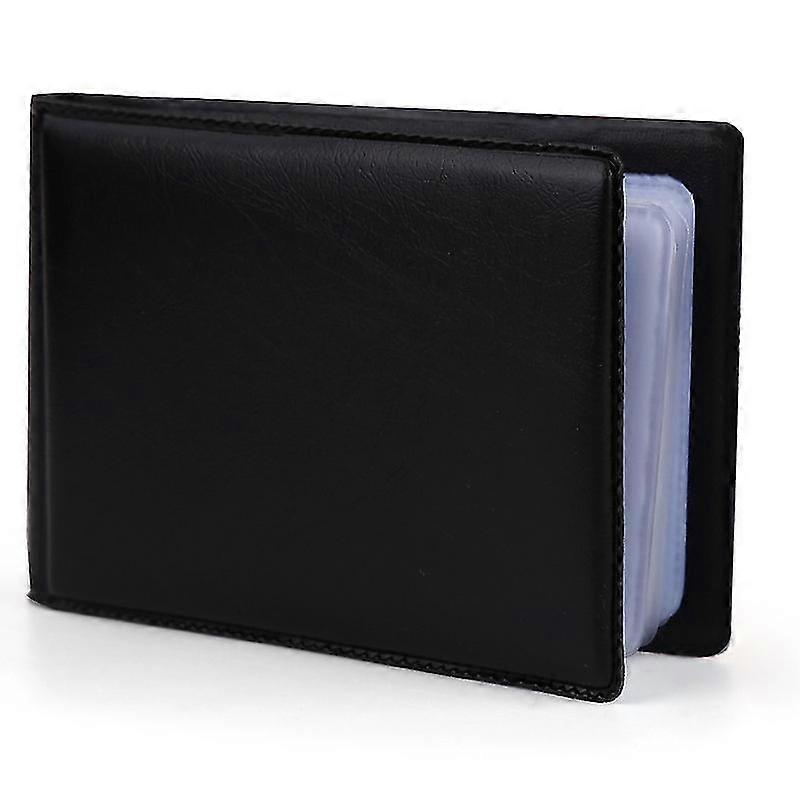 Portable Business Card Holder File Sleeve To Store 120 Cards Leather Business Card Sheet