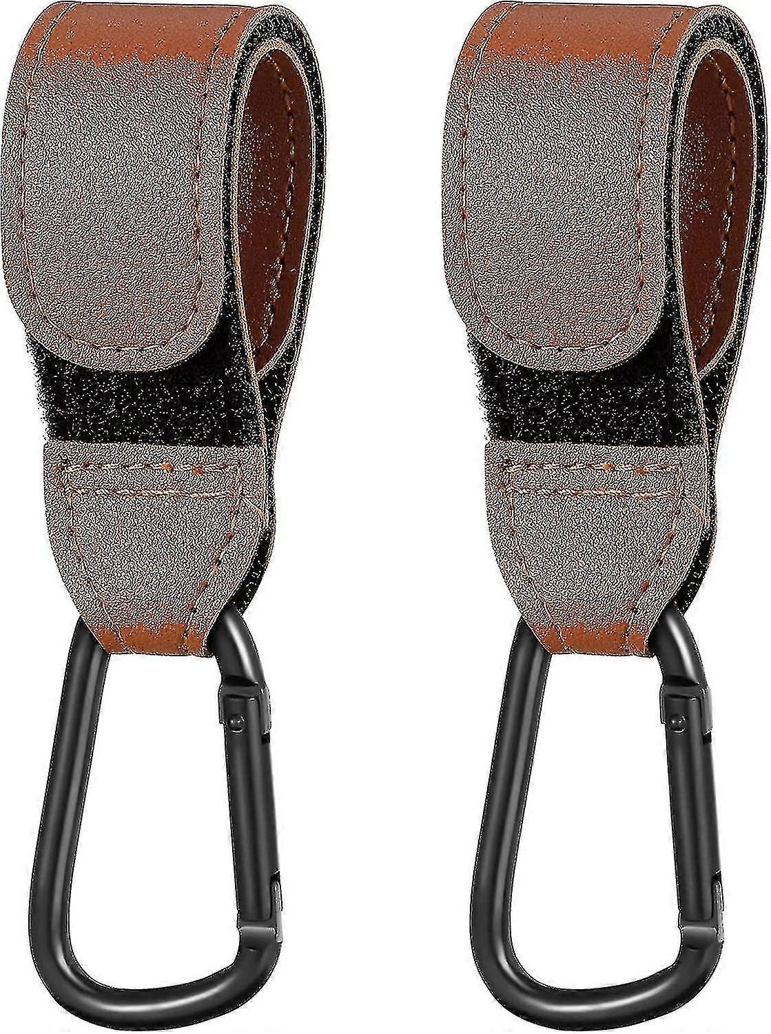 2 Pack Leather Style Buggy Clips,pram Hooks Pram Clips For Hook Your Shopping Bags Safely On Your Pushchair Or Stroller Clips,shopping Bag And Changin