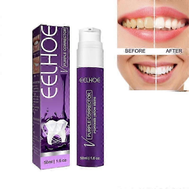 Eelhoe Purple Tooth Beautifying Toothpaste Niacinamide Whitening Yellow Tooth Remove Stains
