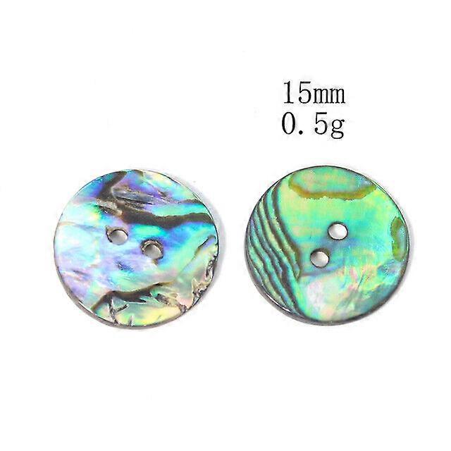 10 Stück Echte Neuseeland Abalone Shell Sparkling Round 2-Loch Flatback Knopf