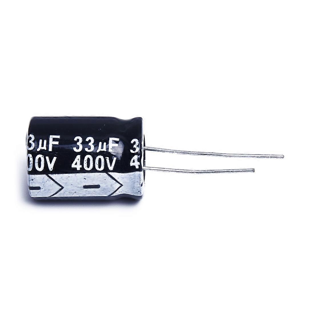 10 قطع مكثف كهربائيا الألومنيوم 33UF 400V أسود