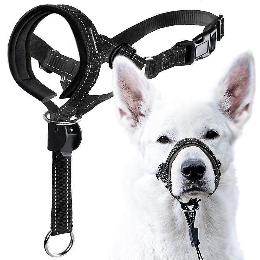Quick-release Dog Muzzle for Dog Head Halter Muzzle with Safety Strap Anti-biting Dog Muzzle To Stop Dog Pulling on the Leash