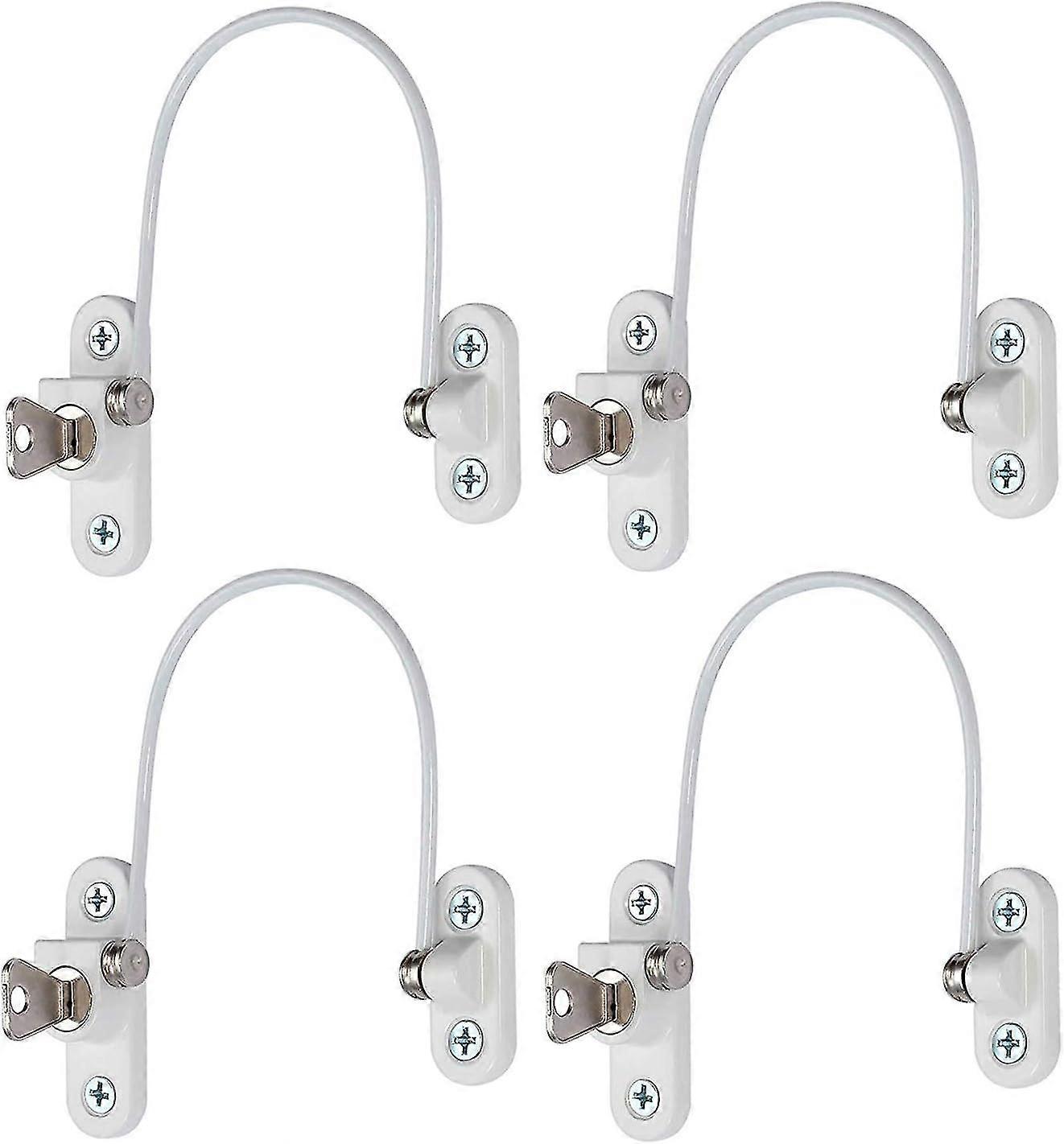 4 PCS Security Window Lock, Window Security Door Lock with Key