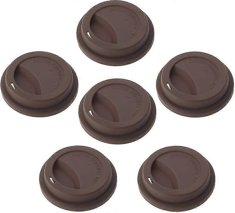 6 Pcs Silicone Drinking Lid Cup Lids, Reusable Coffee Cup Coverscoffee