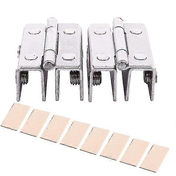 2x Shower Glass Door Adjustable Double Clamp Hinge Silver