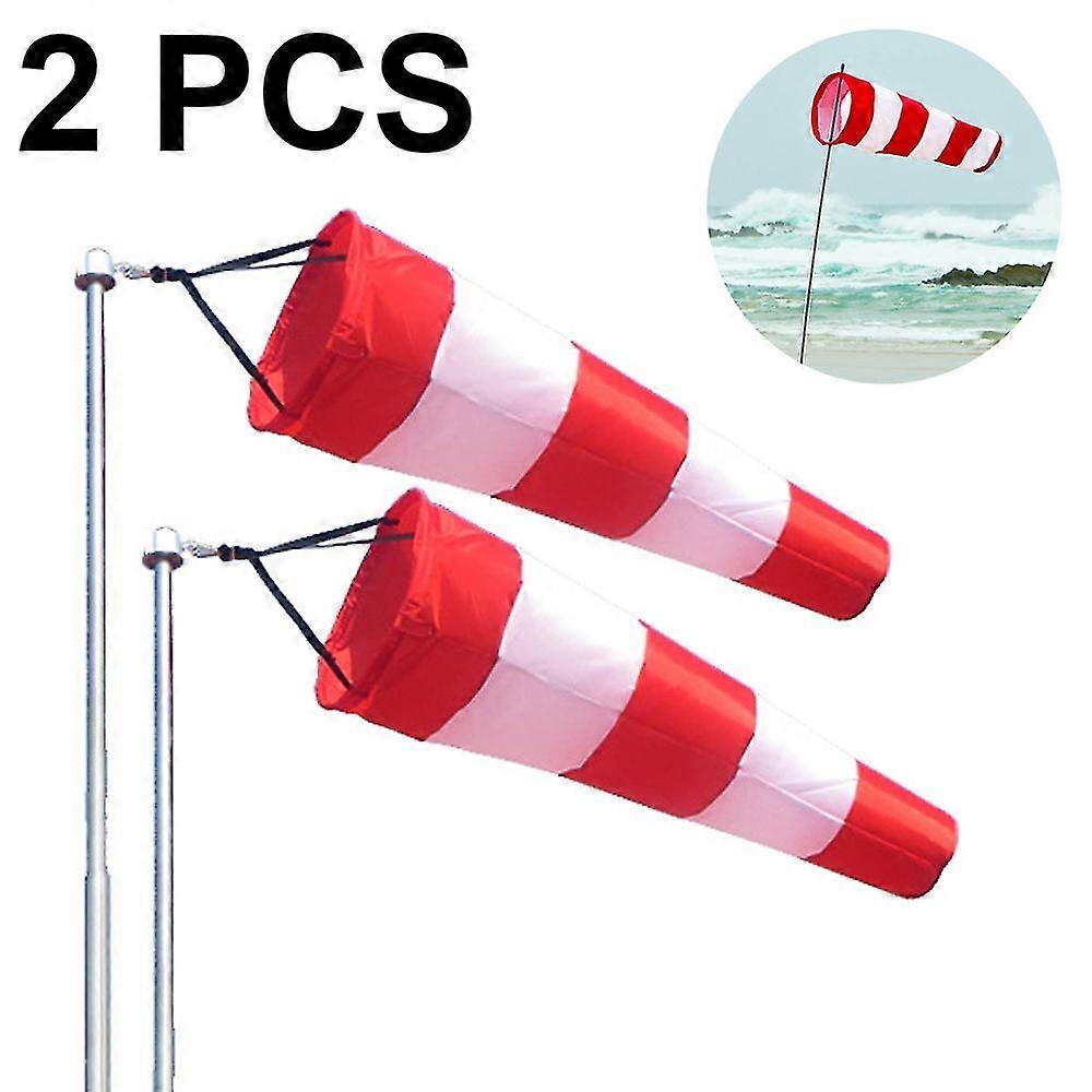 2 Pcs Weather Vane Outdoor Hanging Rip-stop Wind Sock Rotating Windsock External Anemometer Package