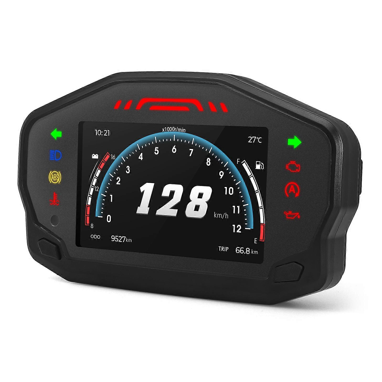 2023 Universal 12v Moto Dashboard TFT Screen Motorcycle Speedometer LCD Instrument Panel Odometer Tachometer for 2/4 Cylinder