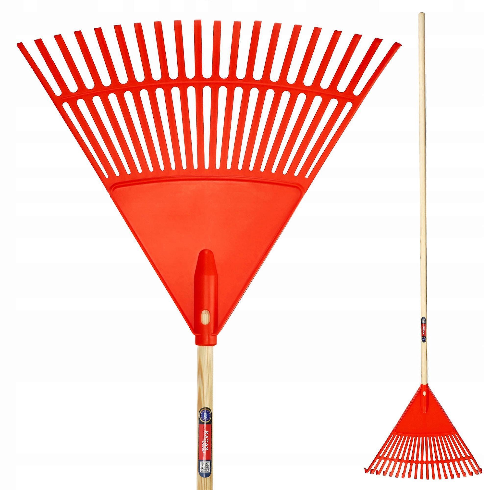 KADAX Rastrillo de Hojas de Hierba con Mango de Madera 180cm