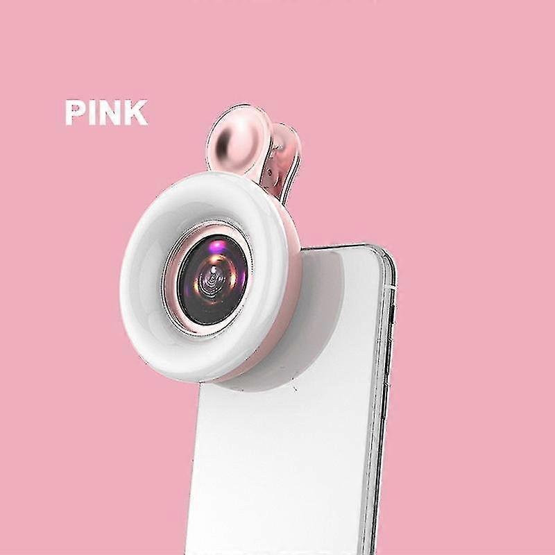 Mobile Phone Fill Light 15x Macro Lens Portable Selfie Led Ring Flash Light Phone Selfie Lamp Universal Ring Clip Light