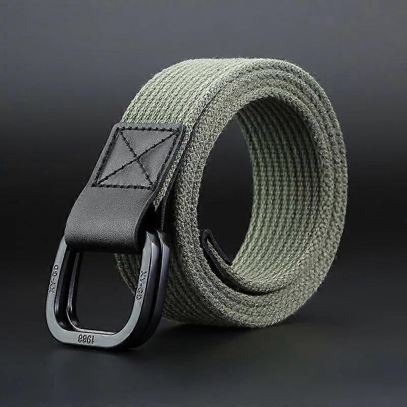 3.8cm Simple Toile Hommes Ceinture Mode Épaissie Tissé Sports De Plein Air Résistant À L'usure Outillage Couleur Unie Ceinture Ceinture Femelle Ceintures