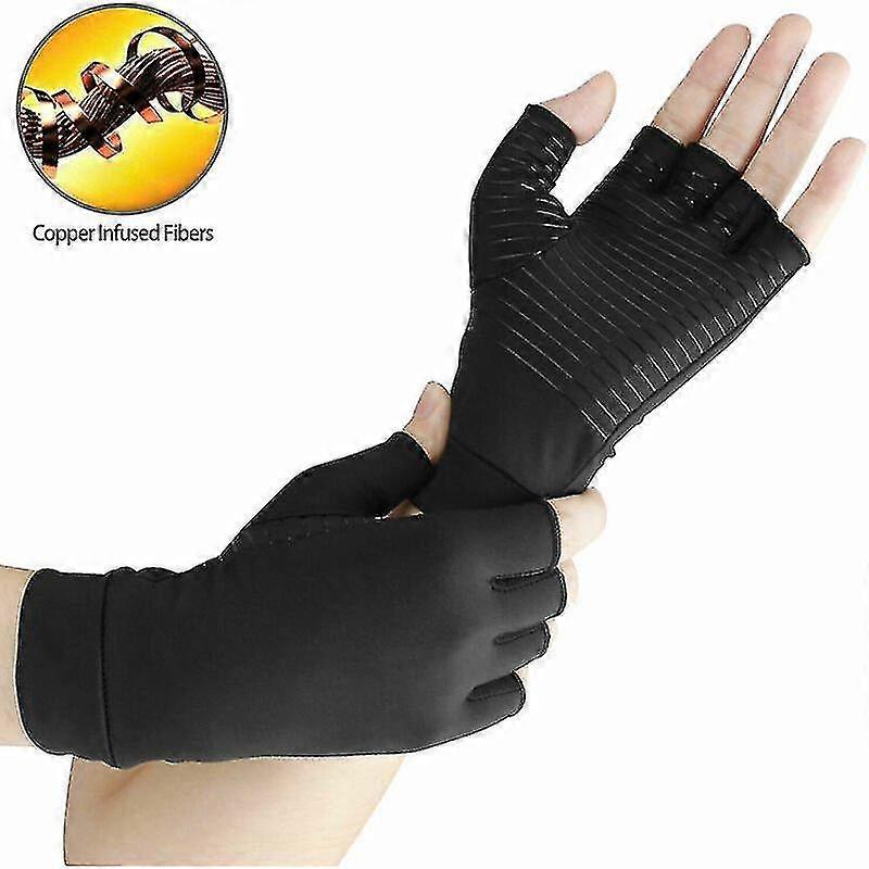 Copper Arthritis Compression Gloves High Copper Compression Gloves, L