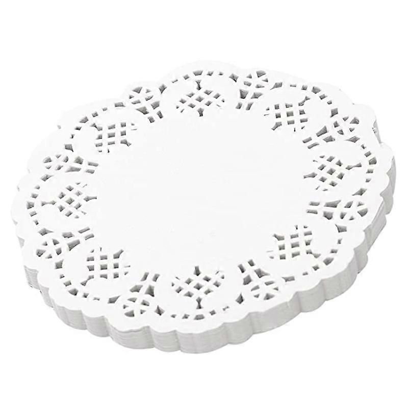 Lace Doilies Paper 100 Pcs,4.5 inch Decorative Round Placemats,Liners for Cake,Desserts Baked Treat Tableware Display