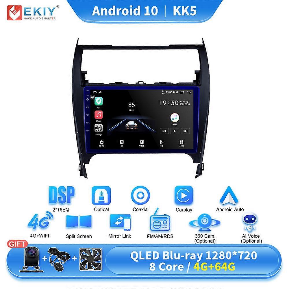 For Toyota Camry US Aurion XV50 2012-2017 Android Auto Radio Stereo Car Multimedia Player GPS DSP QLED Carplay 2din DVD
