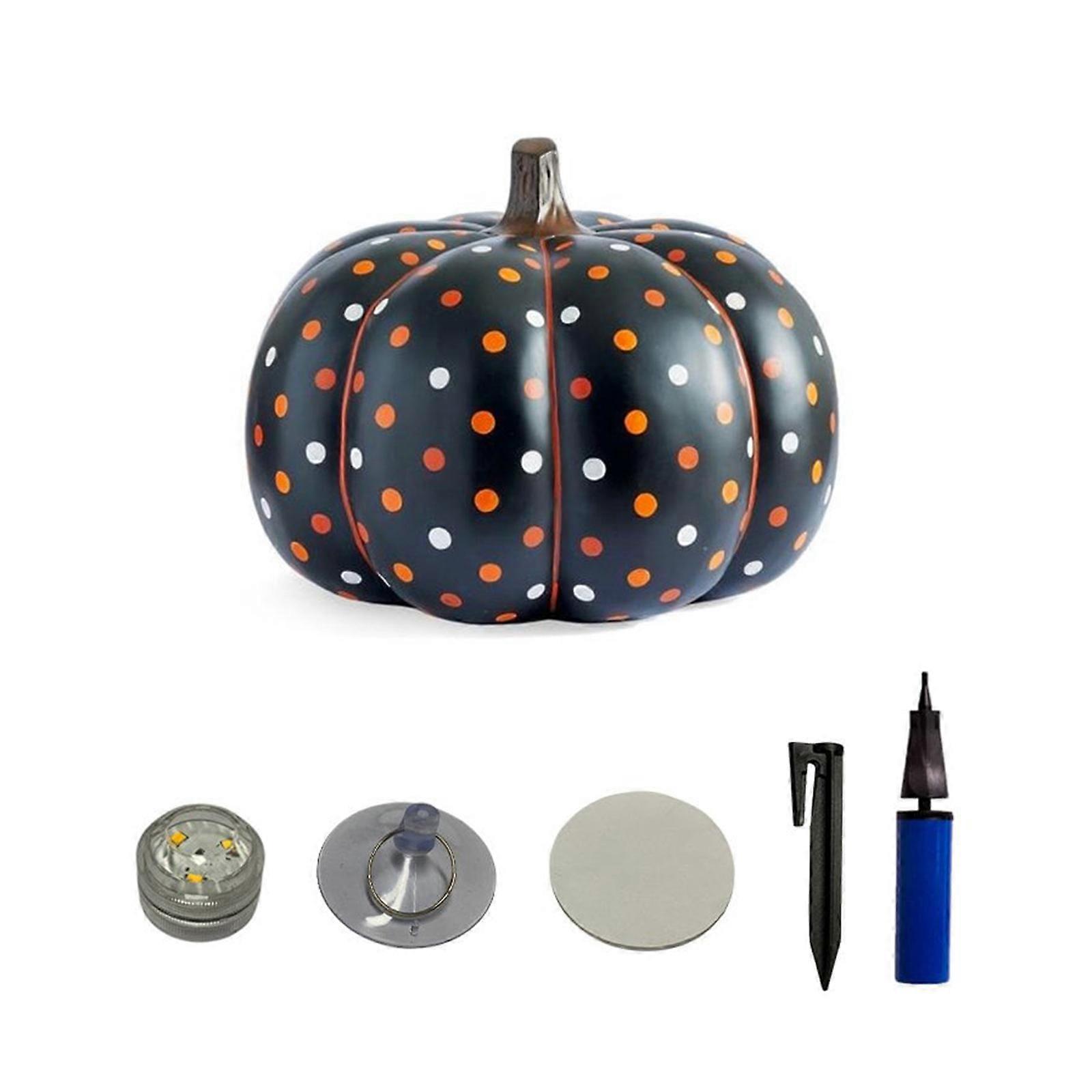 Glowing Pumpkins Inflatable Balloons, LED Luminous Yard Outdoor