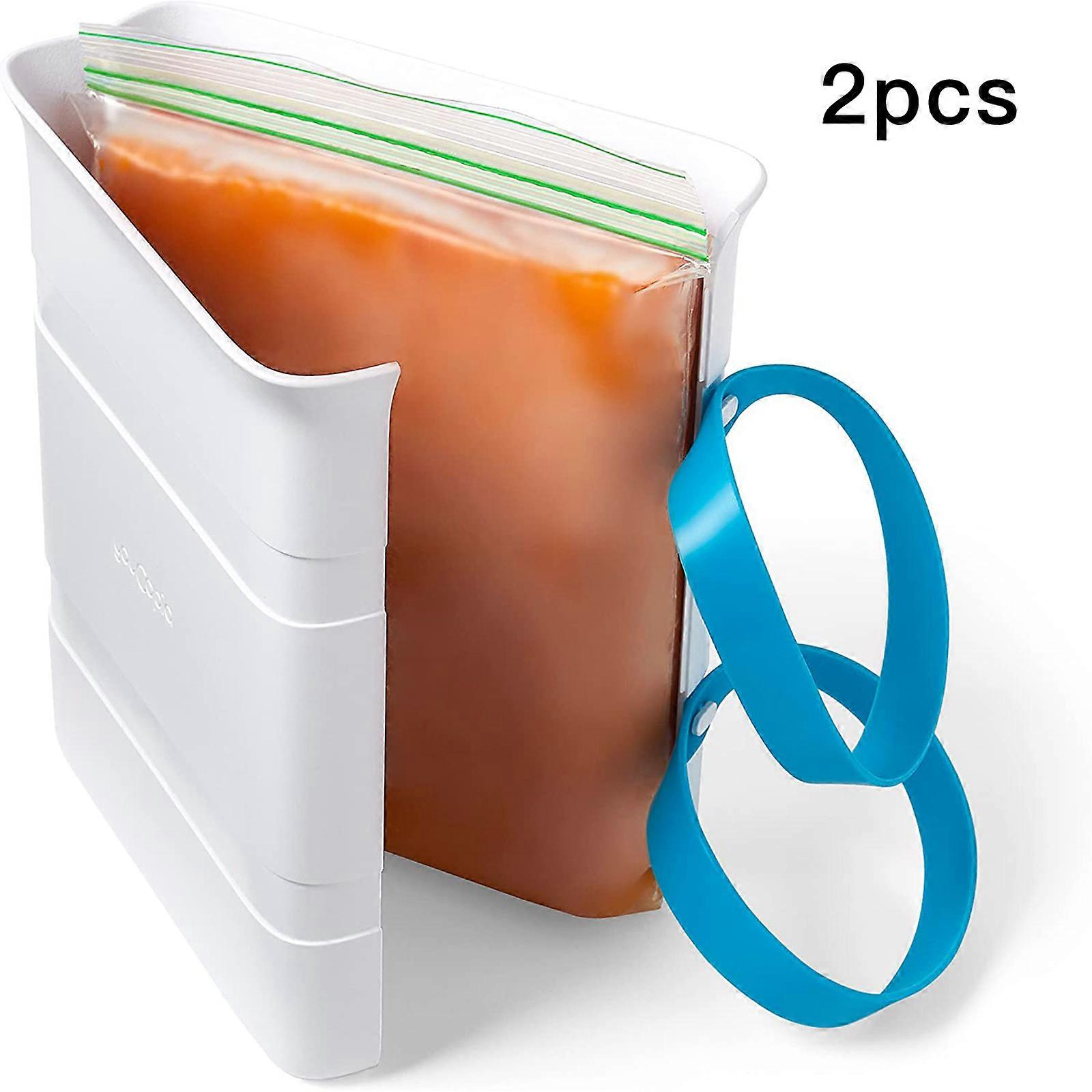 FreezeUp Freezer Food Block Maker, 6 Cup, Meal Prep Bag Container to Freeze Soup and Leftovers