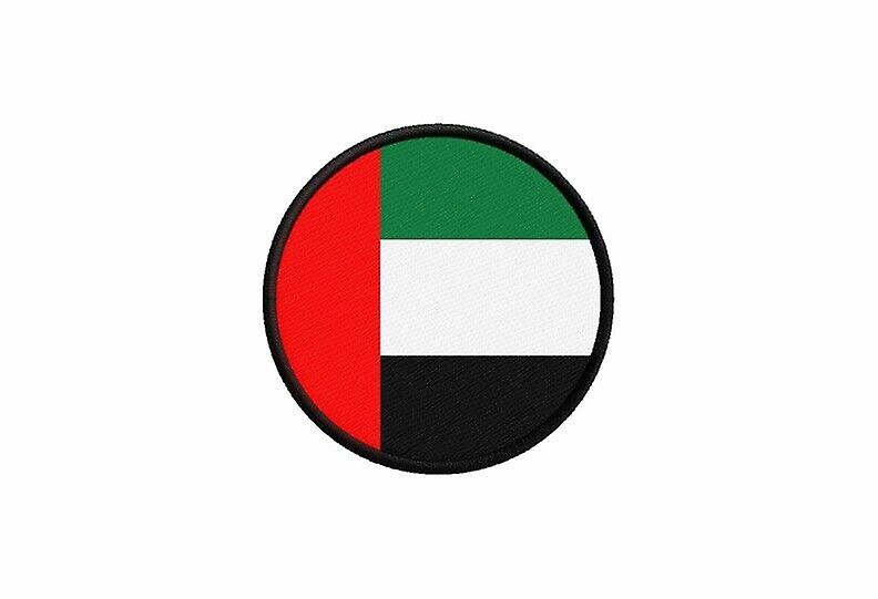 Patch ecusson flag united arab emirates print thermosticker round round roundcarde