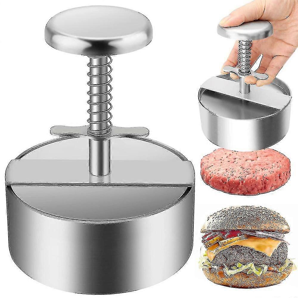 Homemiyn Burger Press, Premium Stainless Steel Hamburger Press, Adjustable Hamburger Patty Maker