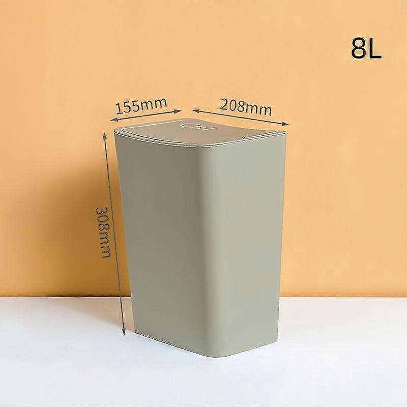 Crevice Trash Can Narrow Kitchen Garbage Tin Waste Bin with Lid Recycle Dustbin Toilet Bucket Rubbish Living Room Trash BinTrash Cans & Wastebaskets