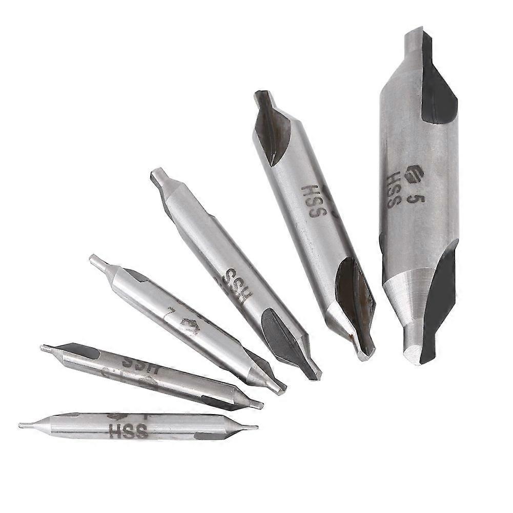 6 center drill bits, HSS center drill bits, both ends drill bits, 1 / 1.5 / 2 / 2.5 / 3 / 5mm