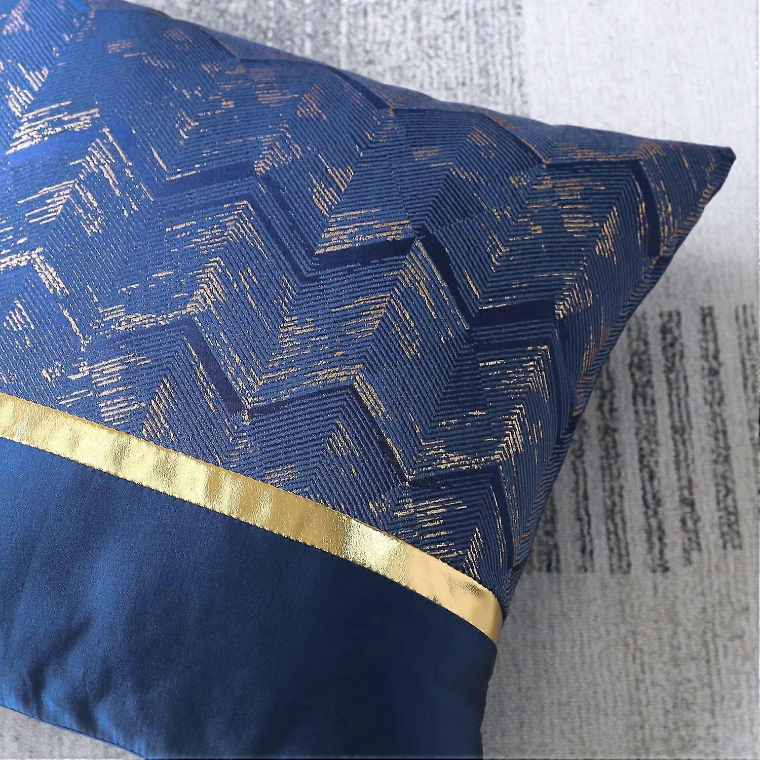 2 square throw pillowcases 45x45cm (Navy)