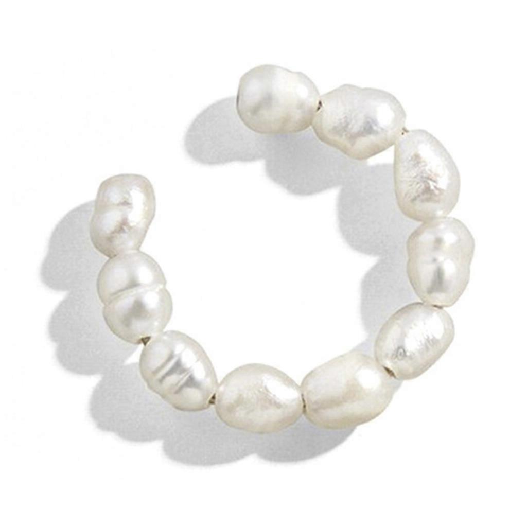 Pendientes de aro de perlas Ear Cuff No Piercing 1 pieza para mujer