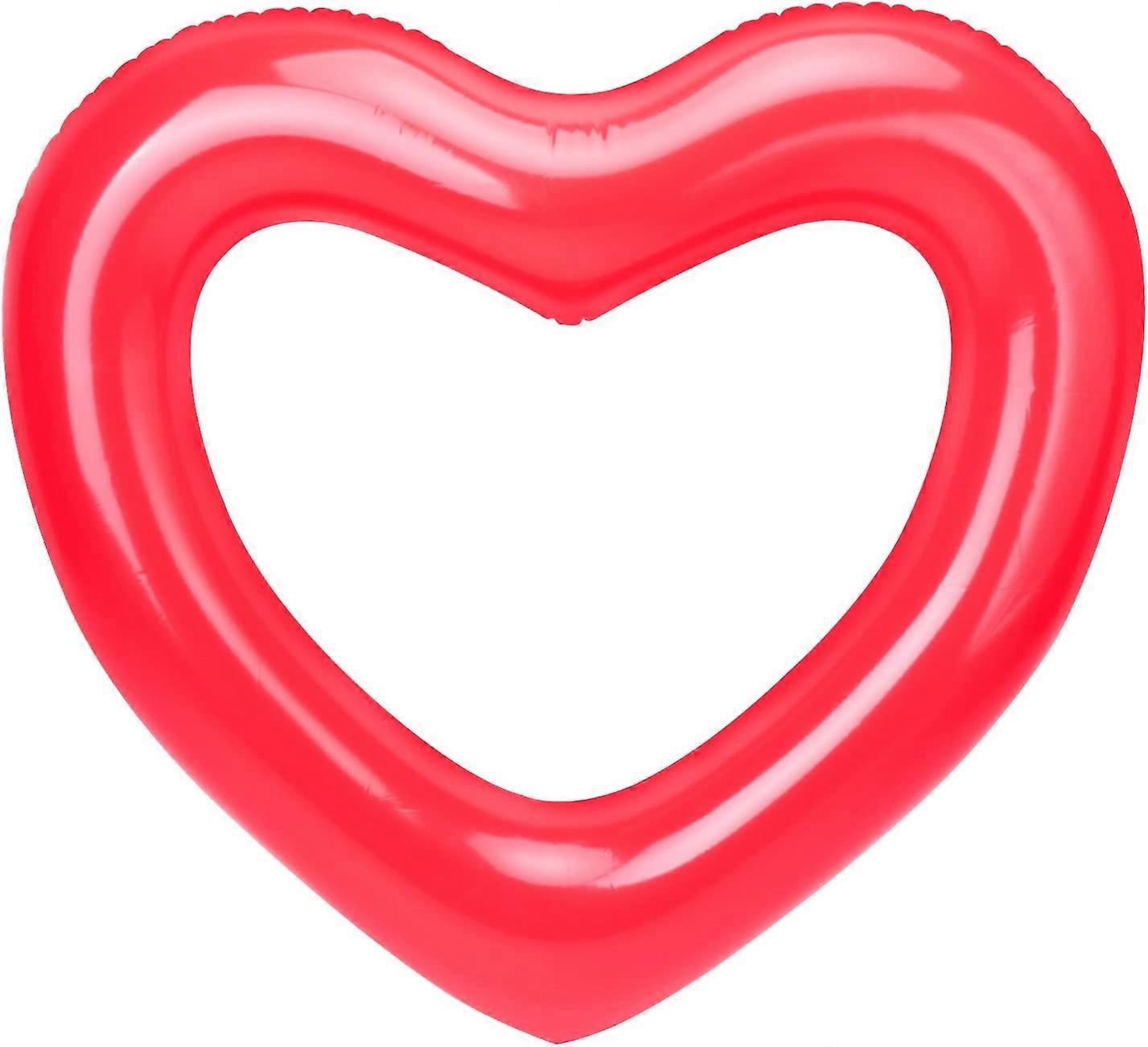 نفخ حلقات السباحة، 47.3 "× 39.4" على شكل قلب حمام سباحة تعويم المتسكعون أنبوب، المياه المرح الشاطئ حزب اللعب للأطفال، الكبار