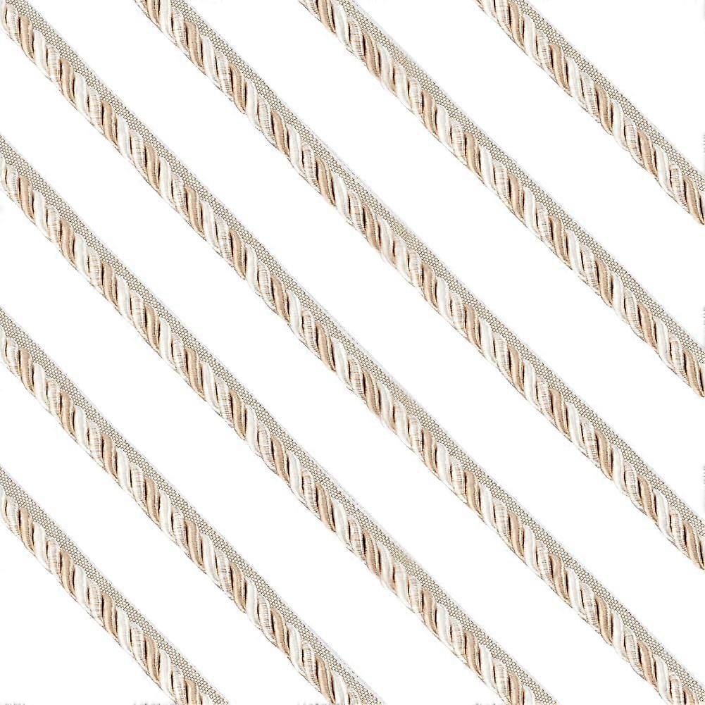 6M Polyester Twisted Lip Cord Trim Twisted Trim Cord Rope Ribbon for Home Decoration Upholstery DIY Handmade Crafts Dark Khaki 21x11mm about 6.56 Yard