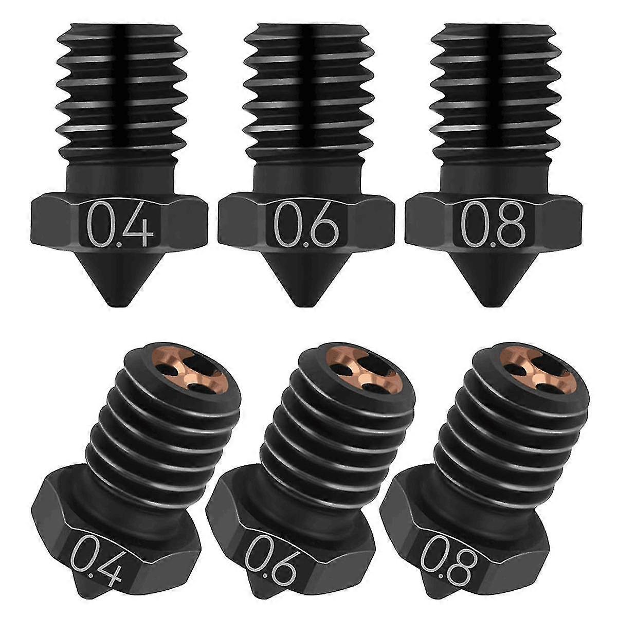 Für V6 CHT Düse gehärteter Stahl V6 High Flow Klon CHT 3D-Drucker Teile Düsen für MK3 / Voron2.4 E